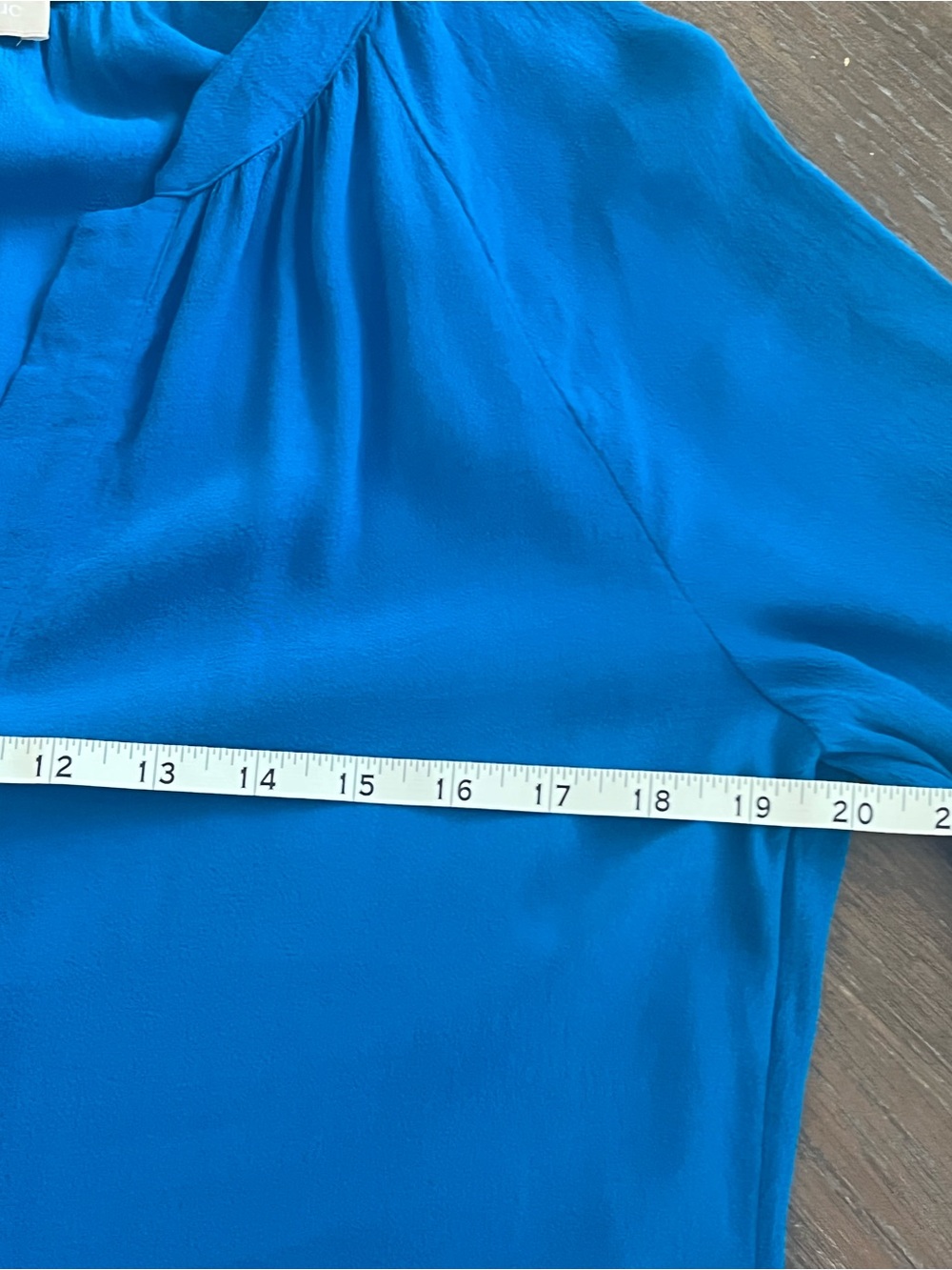 Banana Republic Teal Long-Sleeve V-Neck Peasant Blouse - Picture 7 of 8
